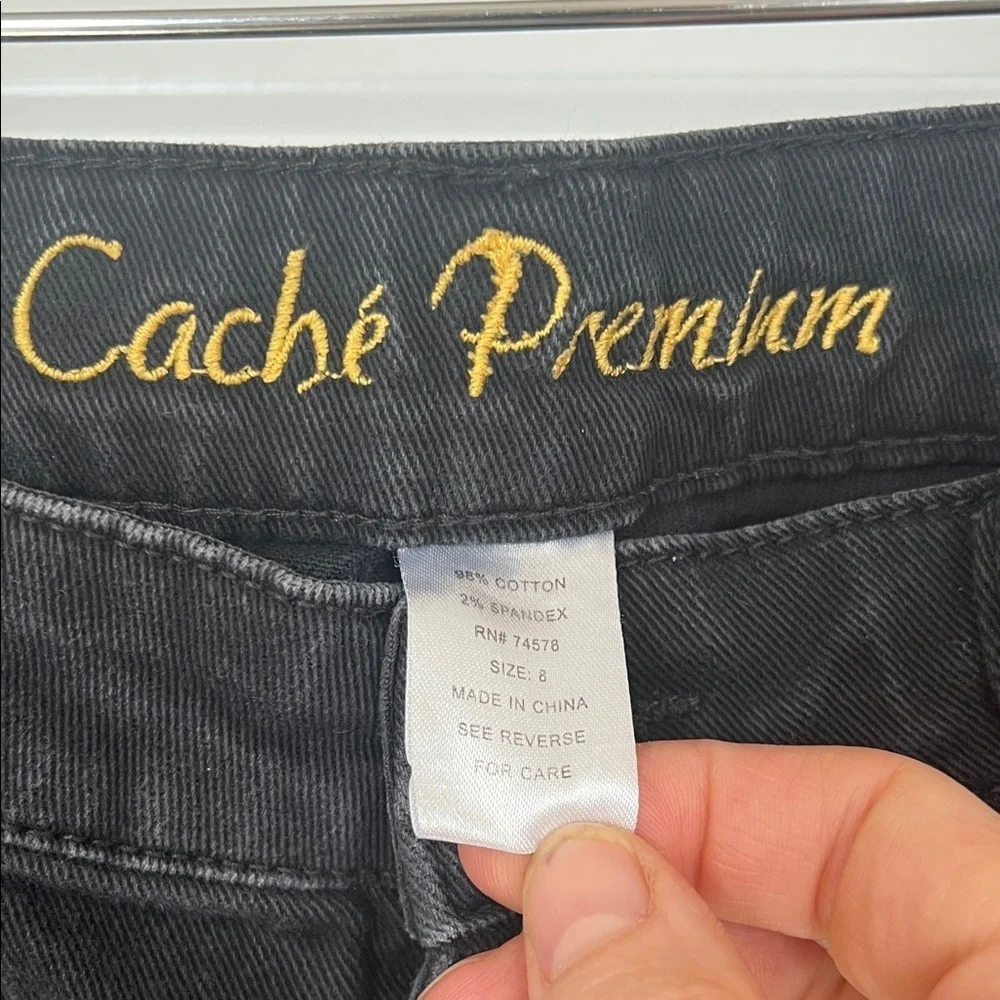 CACHE Premium Black Studded Flare Jeans – Y2K / 90s Glam